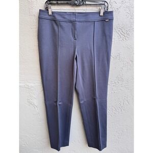 St. John Sport NEW Gray Raven Pleated Gray Ankle Pants SZ 8 Minimalist Career
